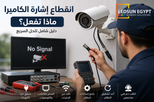 انقطاع إشارة الكاميرا وظهور no signal أثناء فحص كاميرات المراقبة